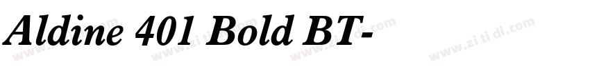 Aldine 401 Bold BT字体转换